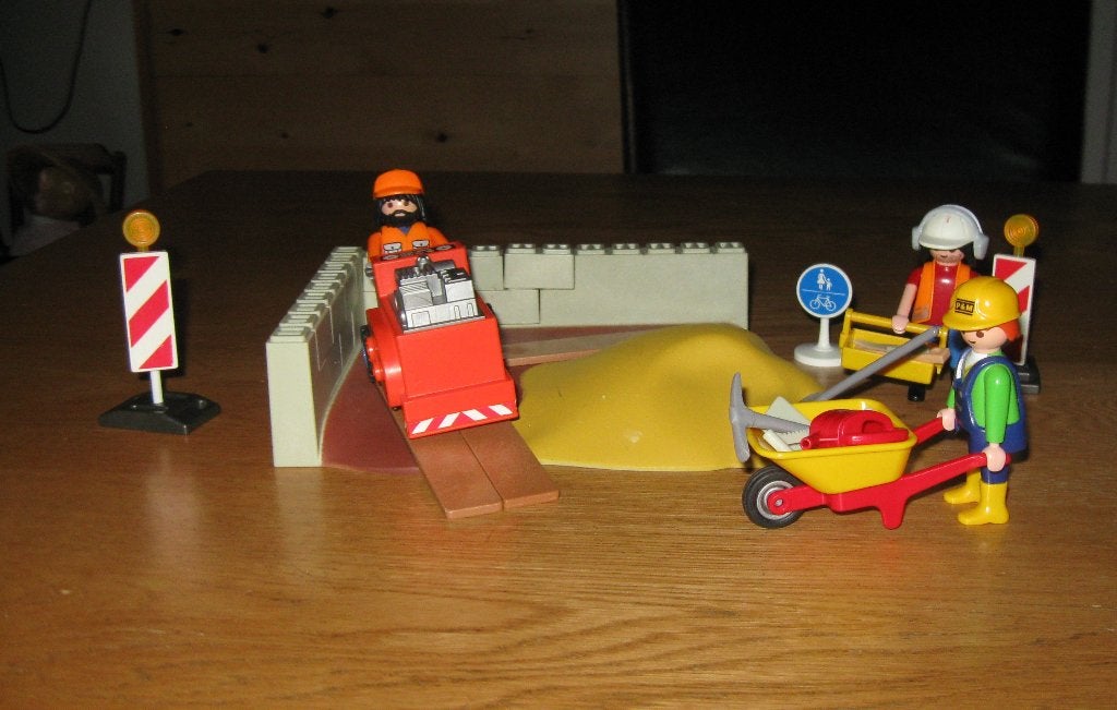 Playmobil. Werk in uitvoering, Gebruikt, Complete set, Overige typen, Ophalen of Verzenden