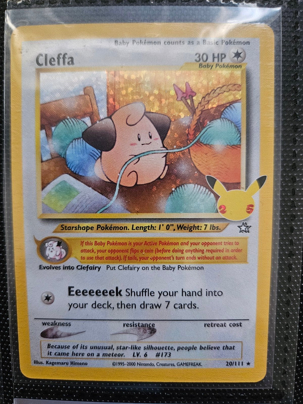 Pokemon Cleffa 20/111 Celebrations, Ophalen of Verzenden, Zo goed als nieuw, Losse kaart, Foil