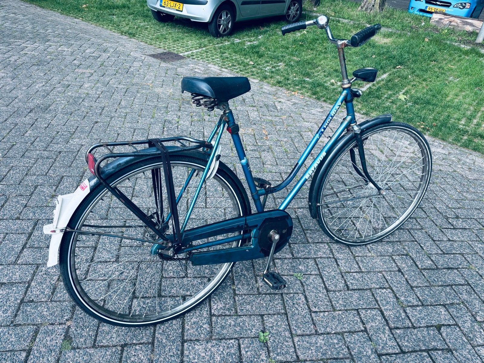 Batavus damesfiets, blauw, gebruikt, Fietsen en Brommers, Fietsen | Dames | Damesfietsen, Ophalen, Terugtraprem, Versnellingen