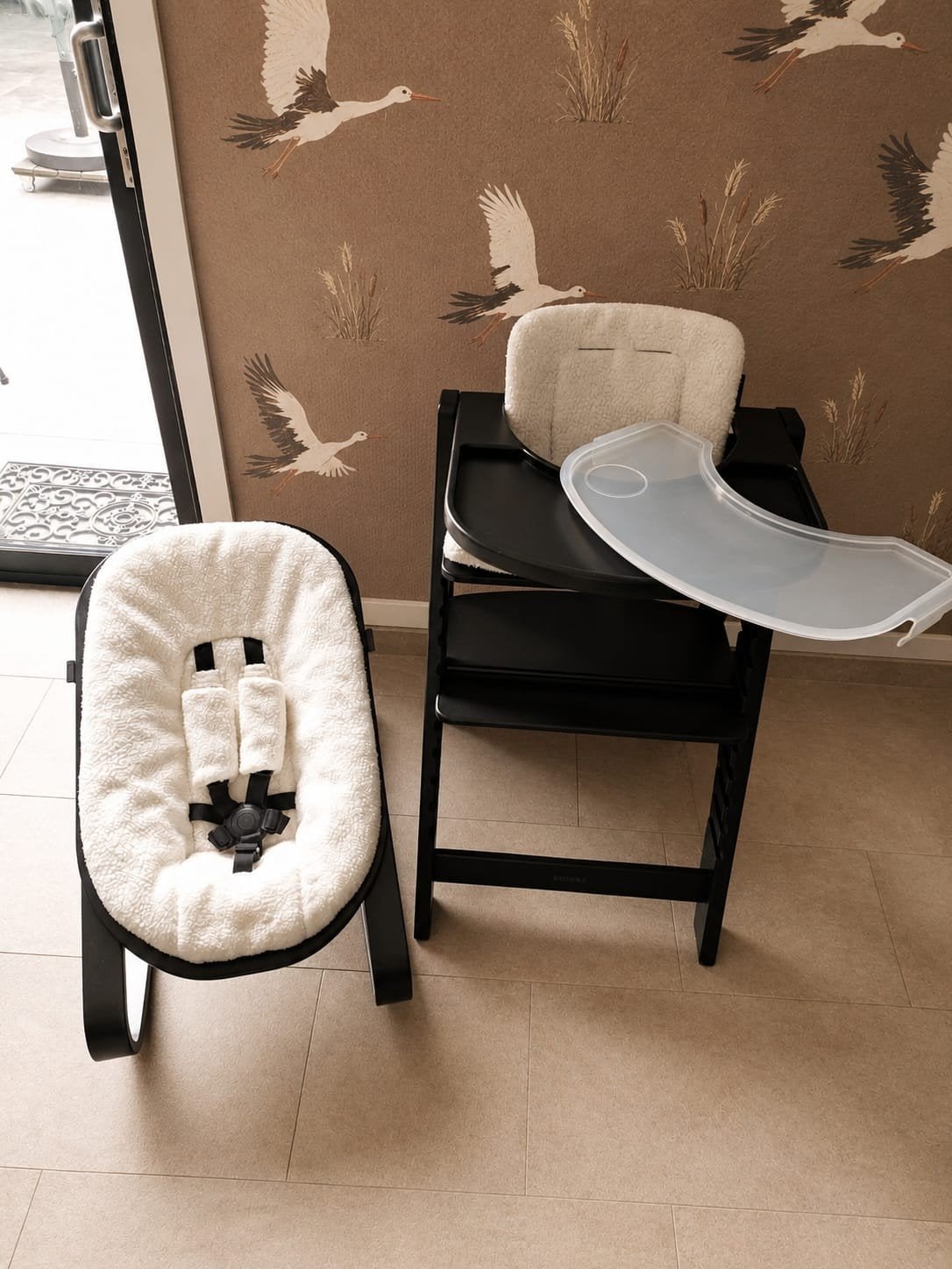 Kidsmill Up Kinderstoel - Oak uitvoering met Sheep Bekleding, Kinderen en Baby's, Kinderstoelen, Zo goed als nieuw, Meegroeistoel
