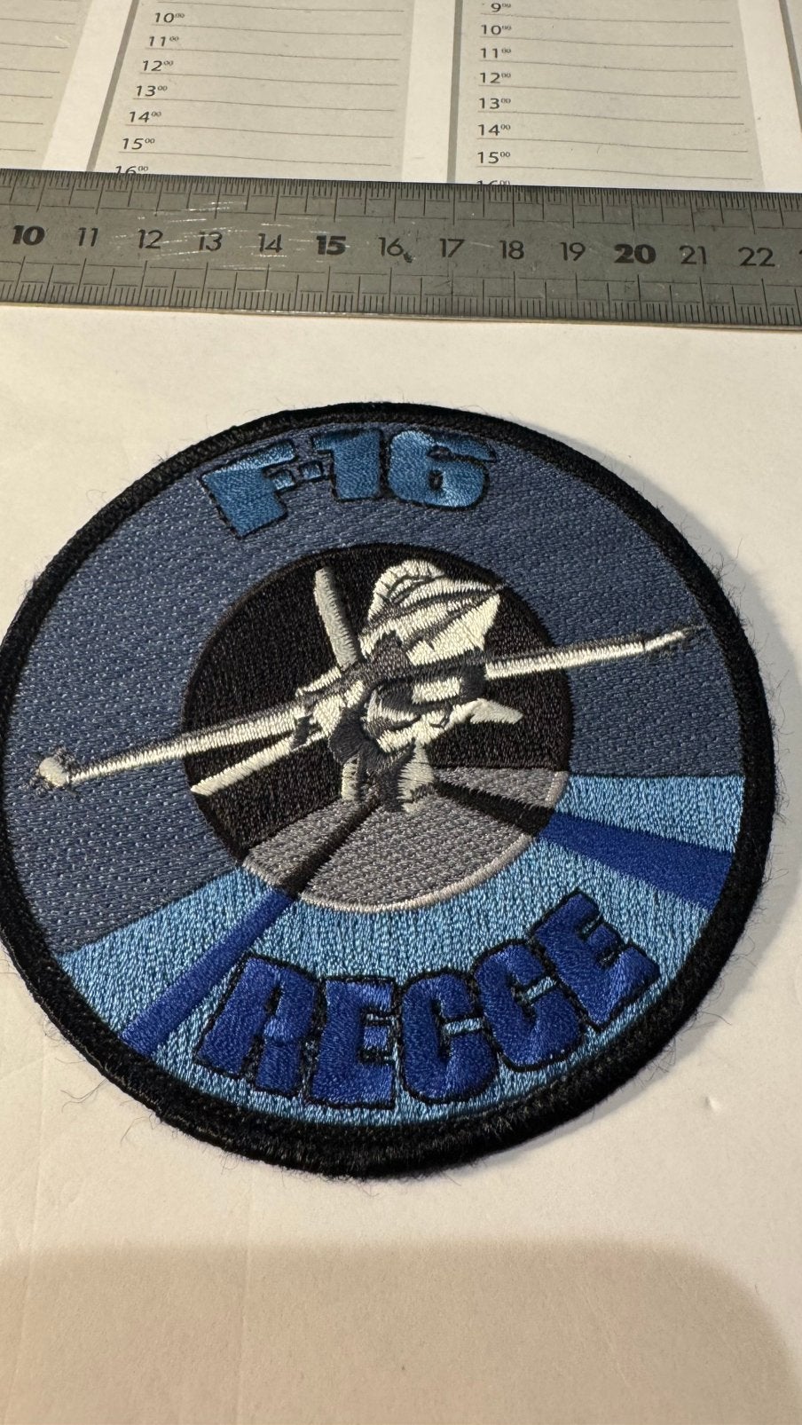 Patch f-16 recce 306 squadron volkel, Ophalen of Verzenden, Zo goed als nieuw, Patch, Badge of Embleem