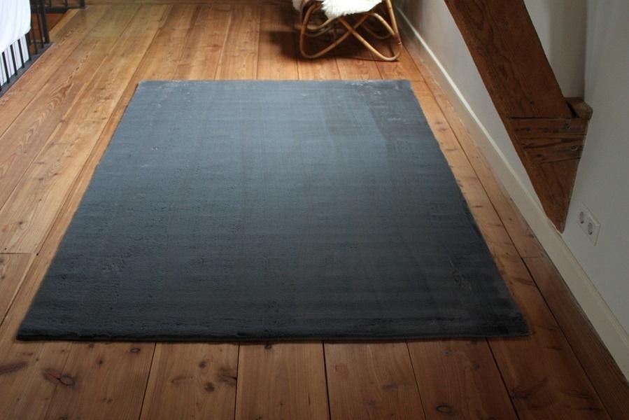 Superzacht vloerkleed Comfy fluffy antraciet 160x230 cm., 150 tot 200 cm, Ophalen of Verzenden, Grijs, Rechthoekig