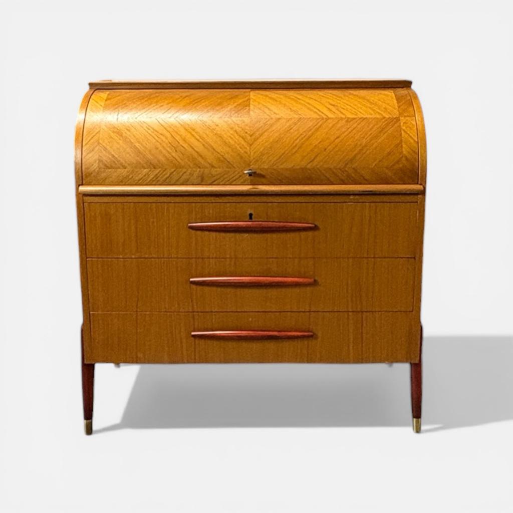 Stijlvolle vintage secretaire van Bröderna Gustafssons, Bröderna Gustafssons, ?, Mid - century - Vintage - Zweeds, Zo goed als nieuw