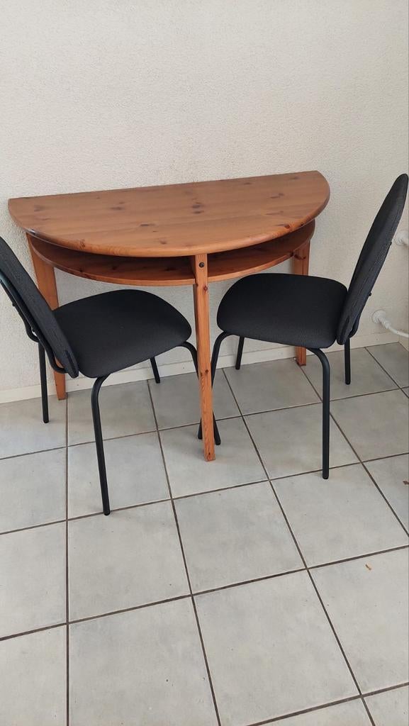 Halve eettafel voor kleine keuken (diameter 100 cm), Ophalen, Gebruikt, Rond, Tot twee personen