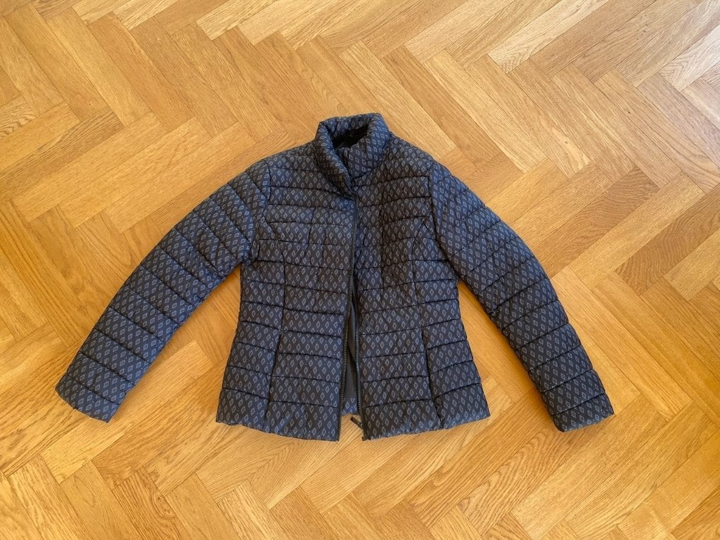 Gewatteerd jackje zwart met grijs maat S, Zwart, Ophalen of Verzenden, Zo goed als nieuw, Jean Pascale