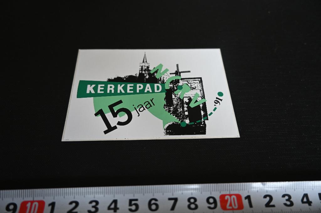 sticker Omroep NCRV KERKEPAD '91 15 jaar  Molen, Ophalen, Zo goed als nieuw
