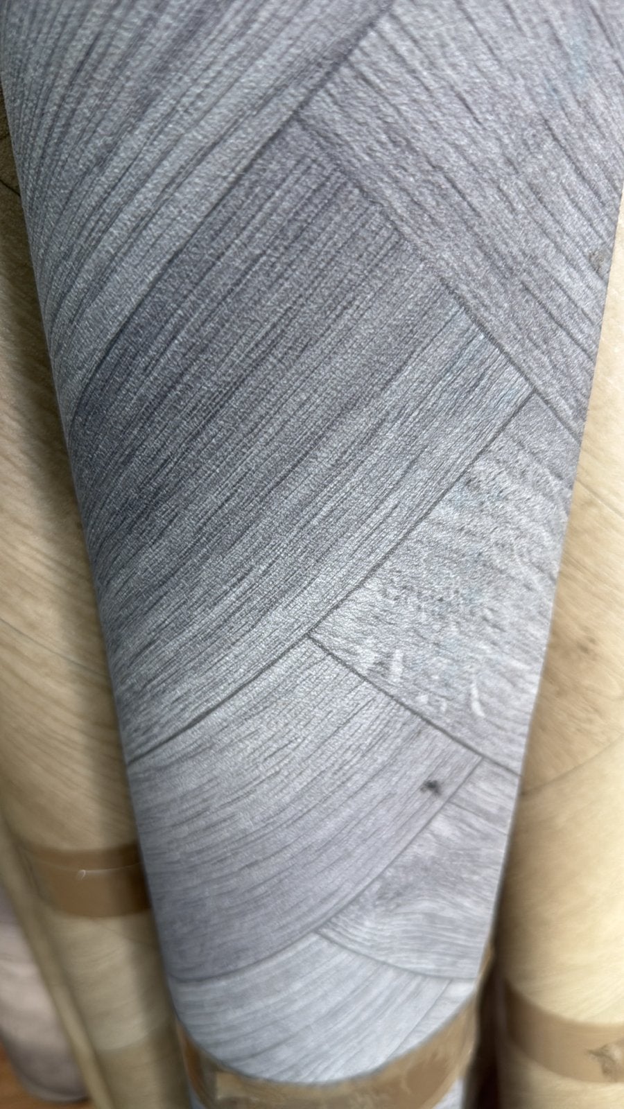 Coupon vinyl visgraat 0,95x4m - Nieuw restpartij, Ophalen, Nieuw, Grijs, Minder dan 5 m²