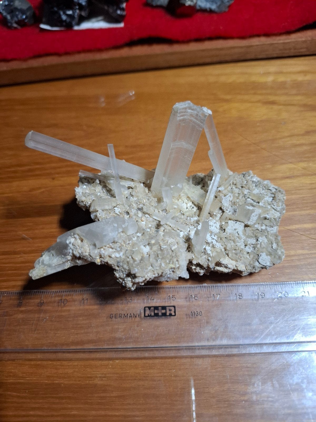 Seleniet / Gips Kristalcluster – Lange Kristallen – 13 cm, Verzamelen, Ophalen of Verzenden, Mineraal