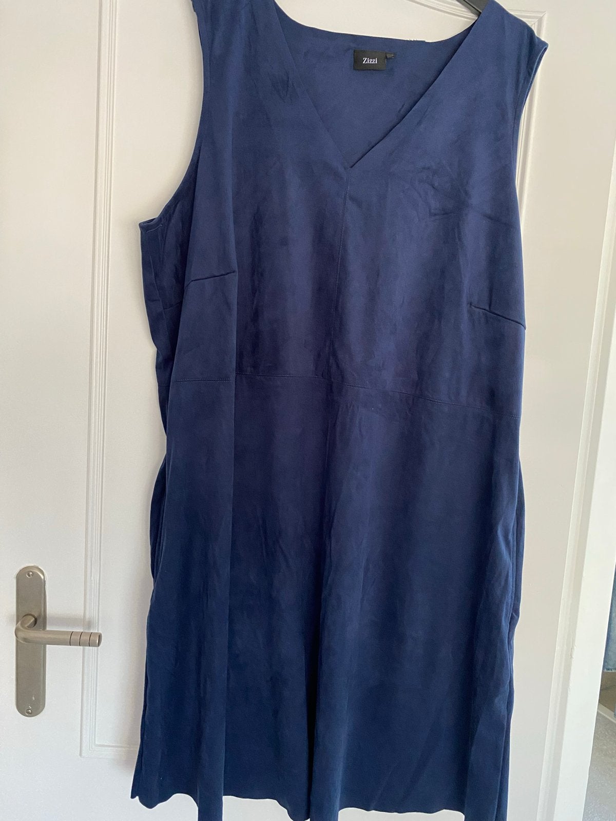 Zizzi Plus Size Suedine Jurk met Zakken - Zo goed als nieuw, Blauw, Maat 46/48 (XL) of groter, Ophalen of Verzenden, Zo goed als nieuw