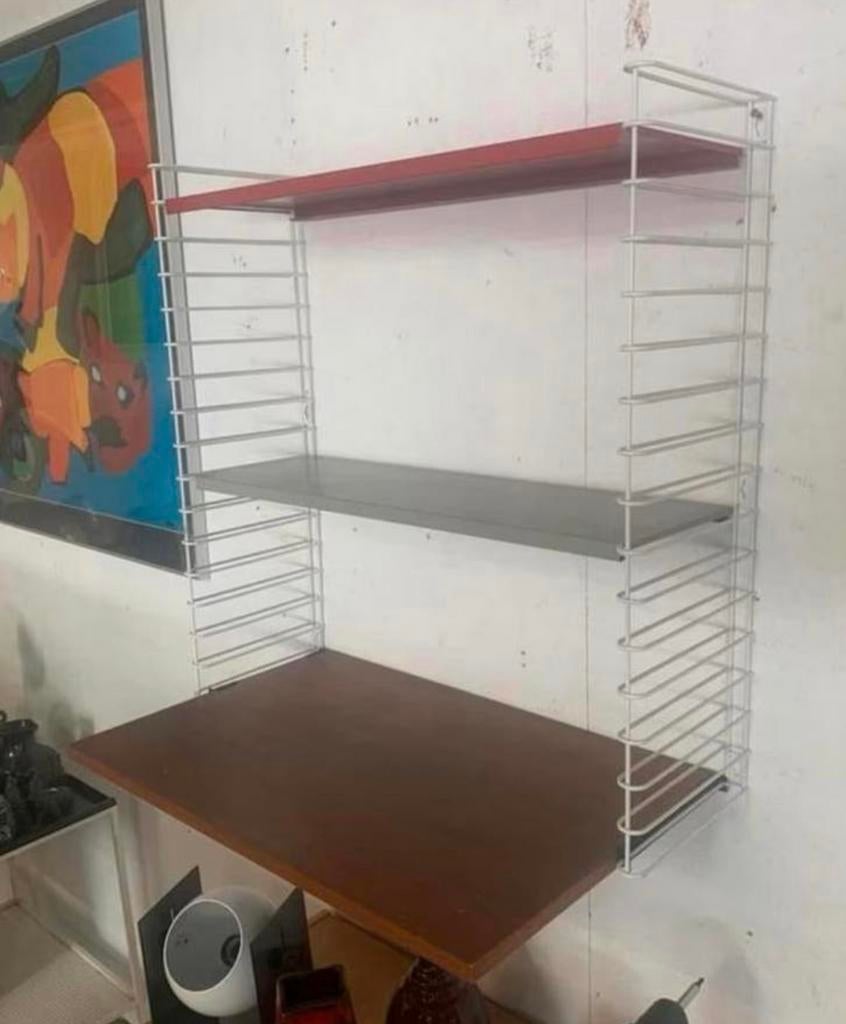 Boekenrek Vintage Tomado boekenkast boekenplanken jaren 60., Huis en Inrichting, Woonaccessoires | Wandplanken en Boekenplanken