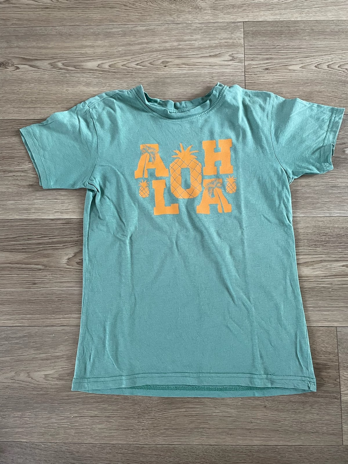 Groen t-shirt met opdruk maat 146/152, Ophalen of Verzenden, Zo goed als nieuw, Jongen, Shirt of Longsleeve