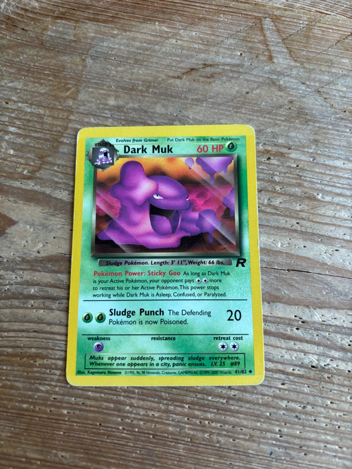 Dark Muk Pokémon Team Rocket Kaart (41/82), Ophalen of Verzenden, Gebruikt, Losse kaart
