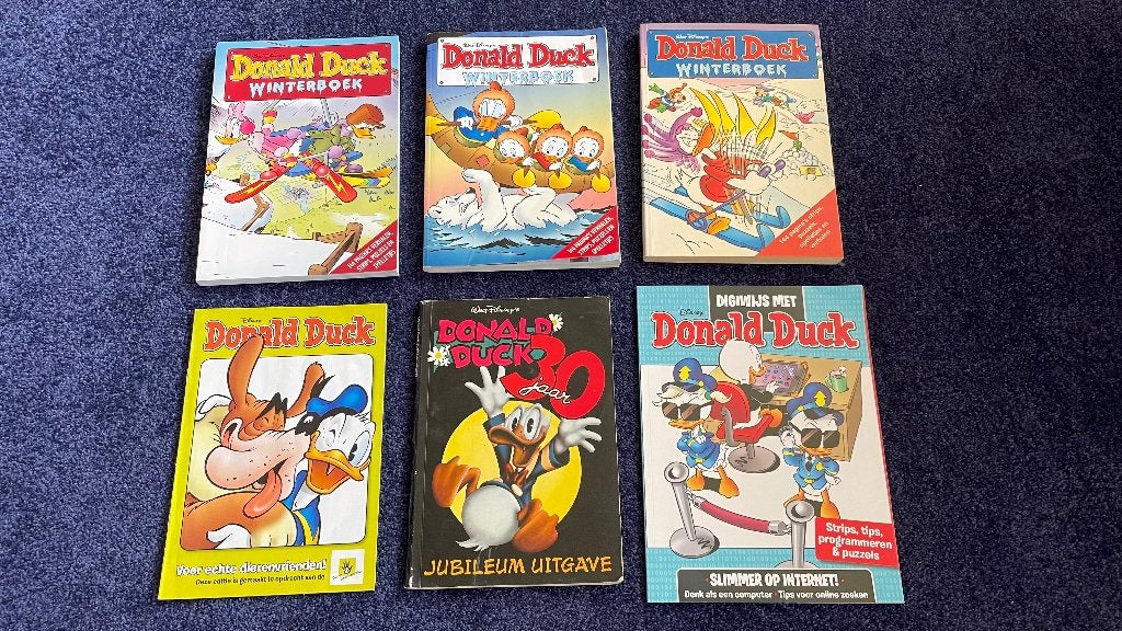 6x donald duck stripboek, Meerdere stripboeken, Ophalen of Verzenden, Gelezen