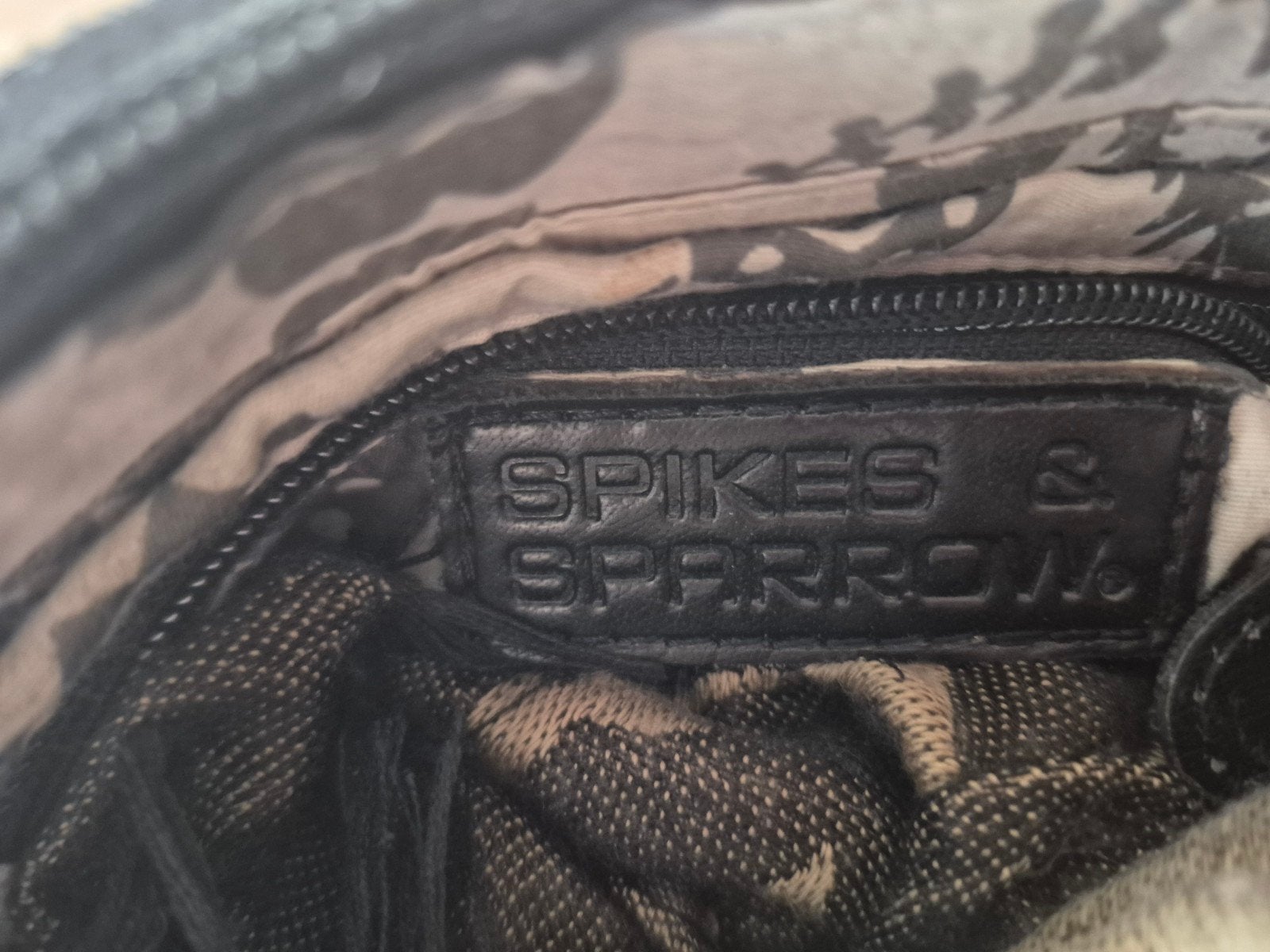 Sticksandstones / Spikes & Sparrow Leren Handtas, Ophalen of Verzenden, Gebruikt, Grijs, Handtas