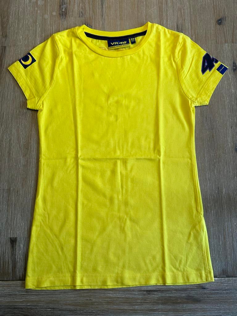 Valentino Rossi t-shirt Maat S dames, Geel, Ophalen of Verzenden, Zo goed als nieuw, Korte mouw