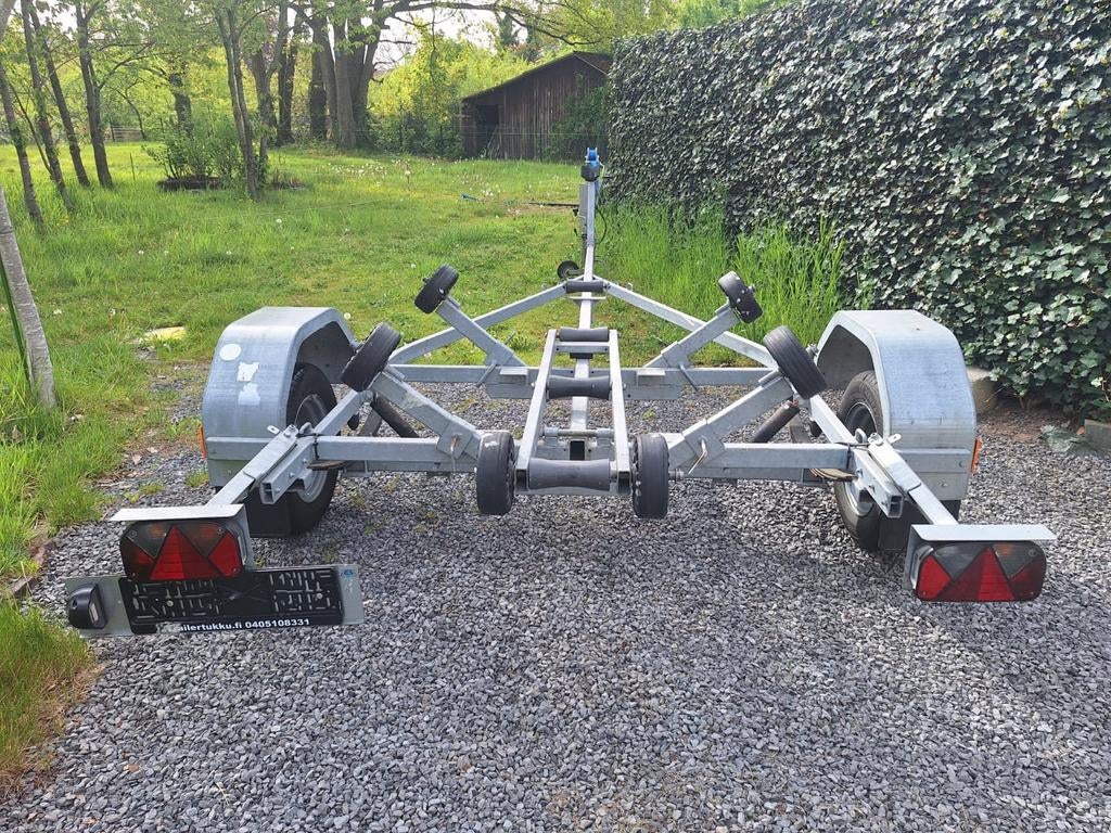 Gegalvaniseerde boottrailer met rollen, Watersport en Boten, Ophalen, Minder dan 1500 kg, Gebruikt, Overige typen