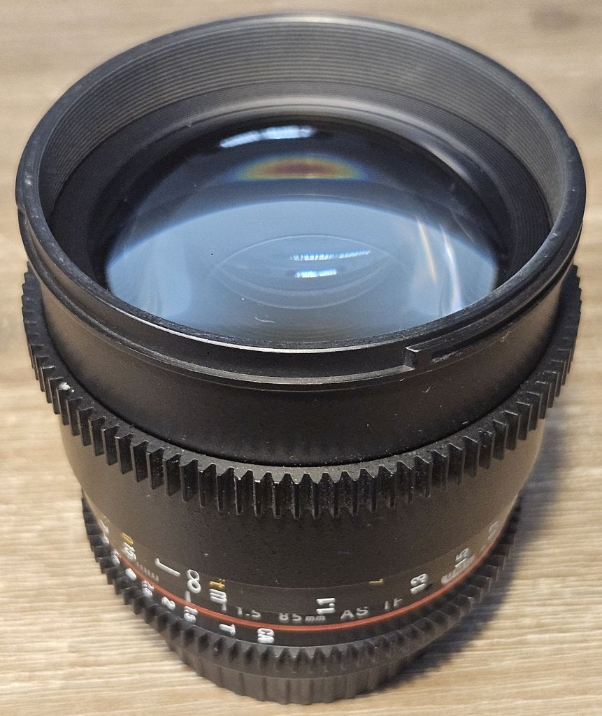 Samyang 85mm T1.5 cinelens voor Canon EF, Ophalen, 85 mm, Samyang, Telelens