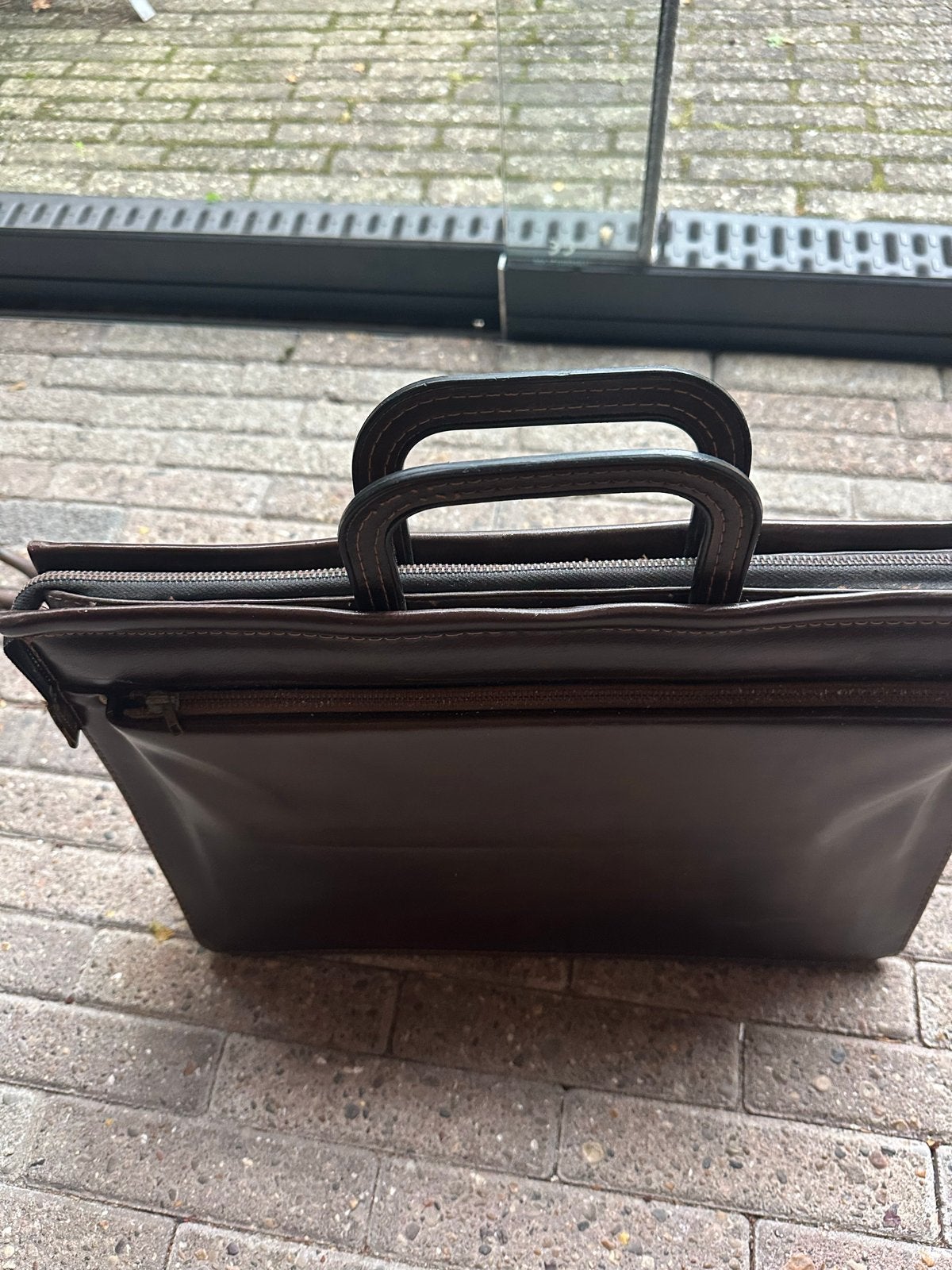 Donkerbruine aktetas / laptoptas, Ophalen, Gebruikt, Bruin, Overige typen