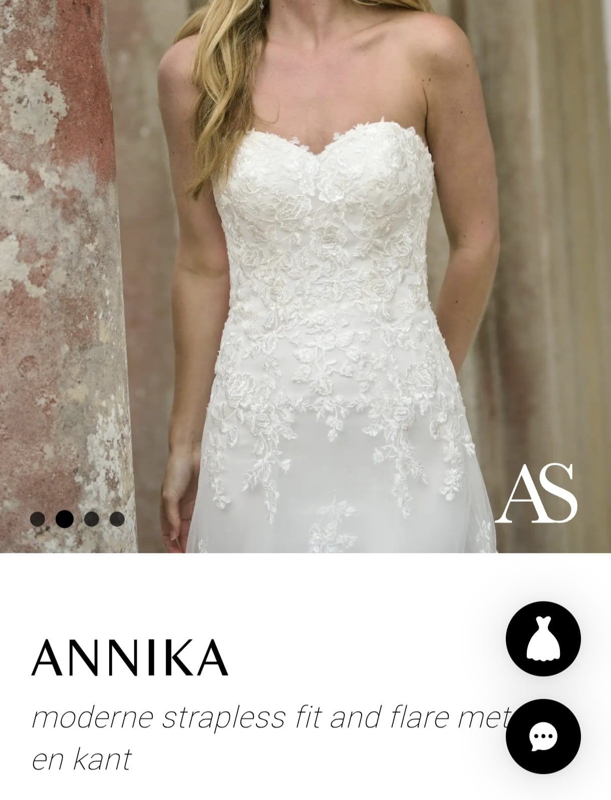 Annika trouwjurk Anna Sorrano strapless fit & flare, Ophalen of Verzenden