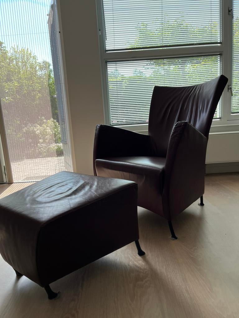 Stoel Montis Windy met hocker, Huis en Inrichting, Fauteuils, Ophalen, Gebruikt, Designstoel, 50 tot 75 cm