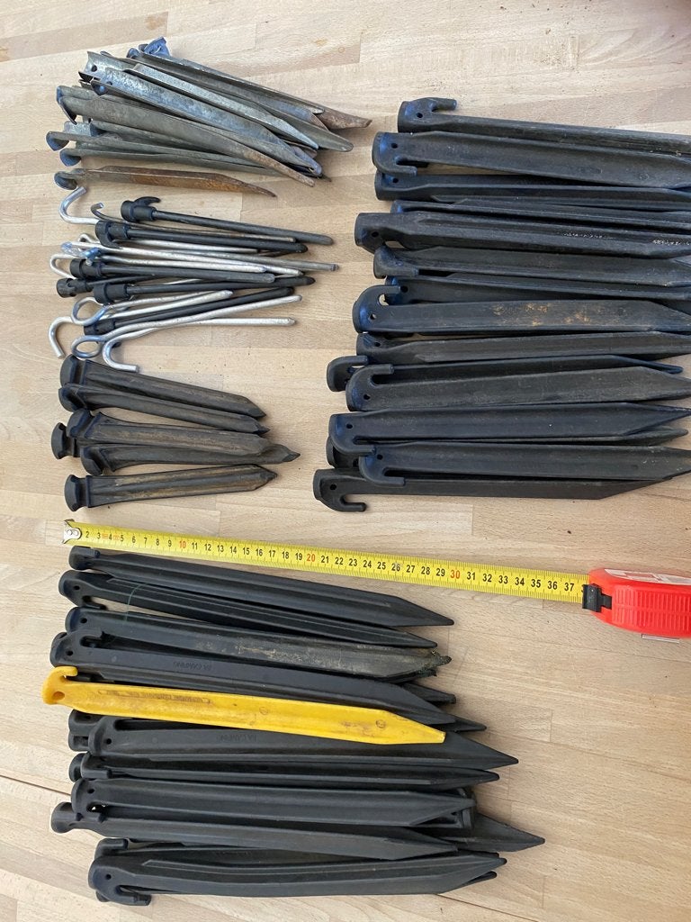 Tent haringen in div maten, Caravans en Kamperen, Kampeeraccessoires, Ophalen, Gebruikt