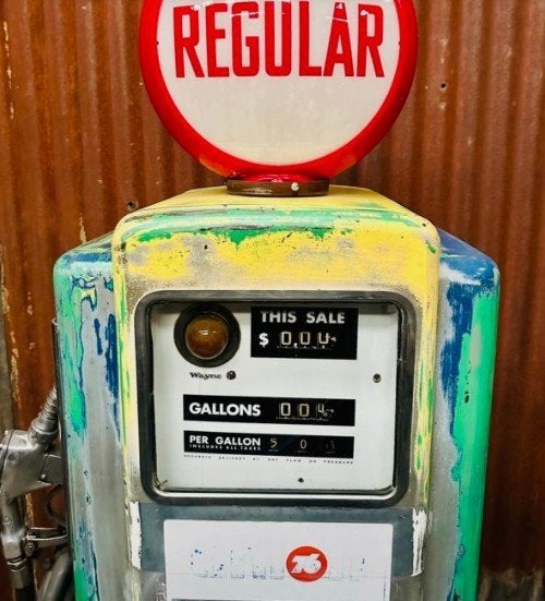 Wayne 100 vintage benzinepomp garage showroom decoratie USA, Verzamelen, Ophalen, Gebruikt, Gebruiksvoorwerp