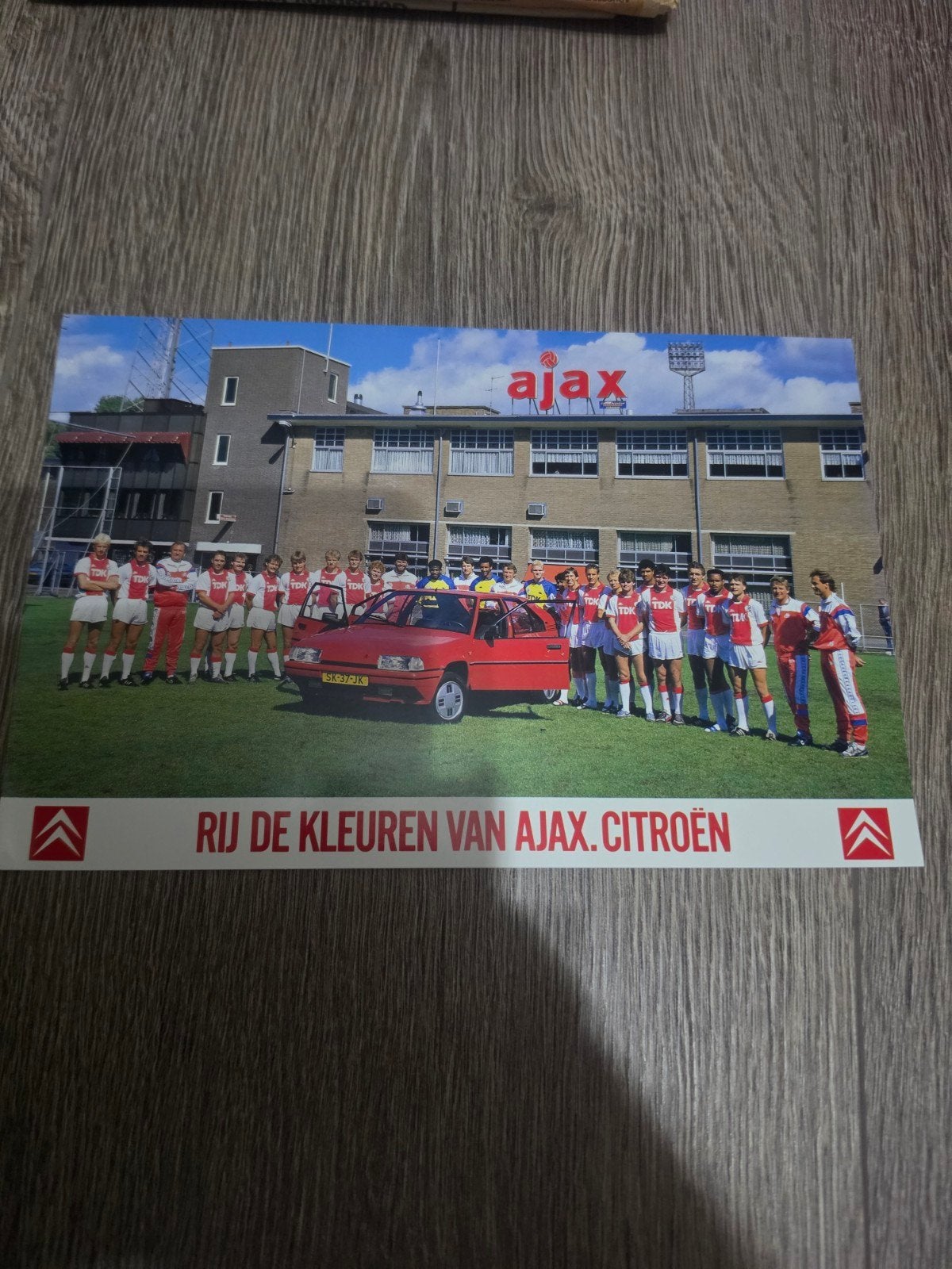 Selectiekaart Ajax selectie seizoen 1987-1988 met Citroën, Ophalen of Verzenden, Ajax, Poster, Plaatje of Sticker