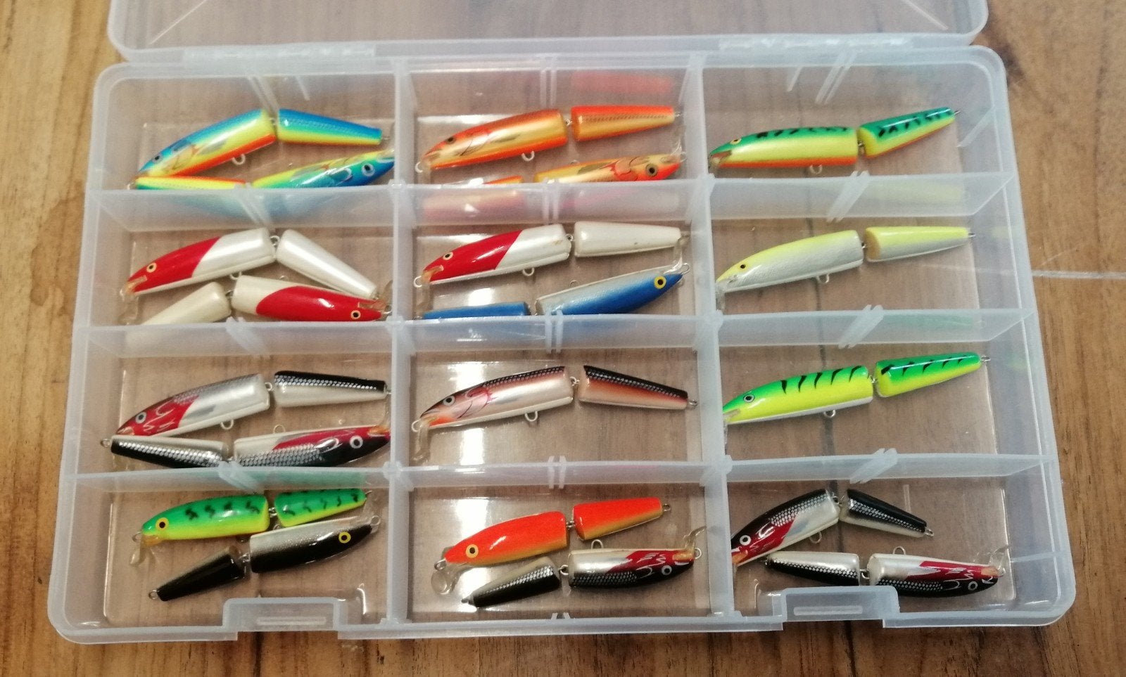 20x Rapala Countdown jointed pluggen 9 en 11 cm in tacklebox, Watersport en Boten, Ophalen, Overige typen