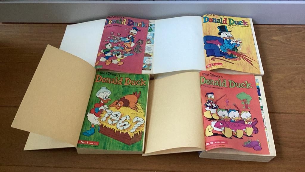 Donald Duck ingebonden weekbladen heel 1966 en 1967. €7 pj, Gelezen, Complete serie of reeks, Europa, Ophalen of Verzenden