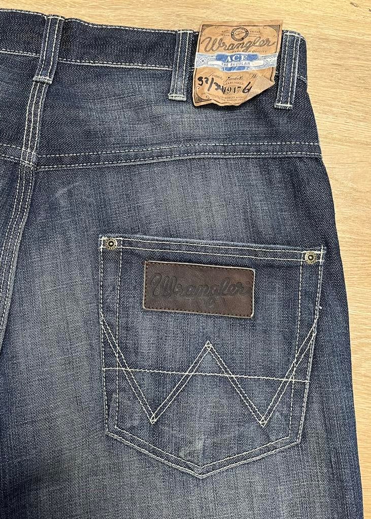 Wrangler Ace regular fit spijkerbroek blauw - Maat W32 L34, Ophalen of Verzenden, Nieuw, Blauw, W32 (confectie 46) of kleiner
