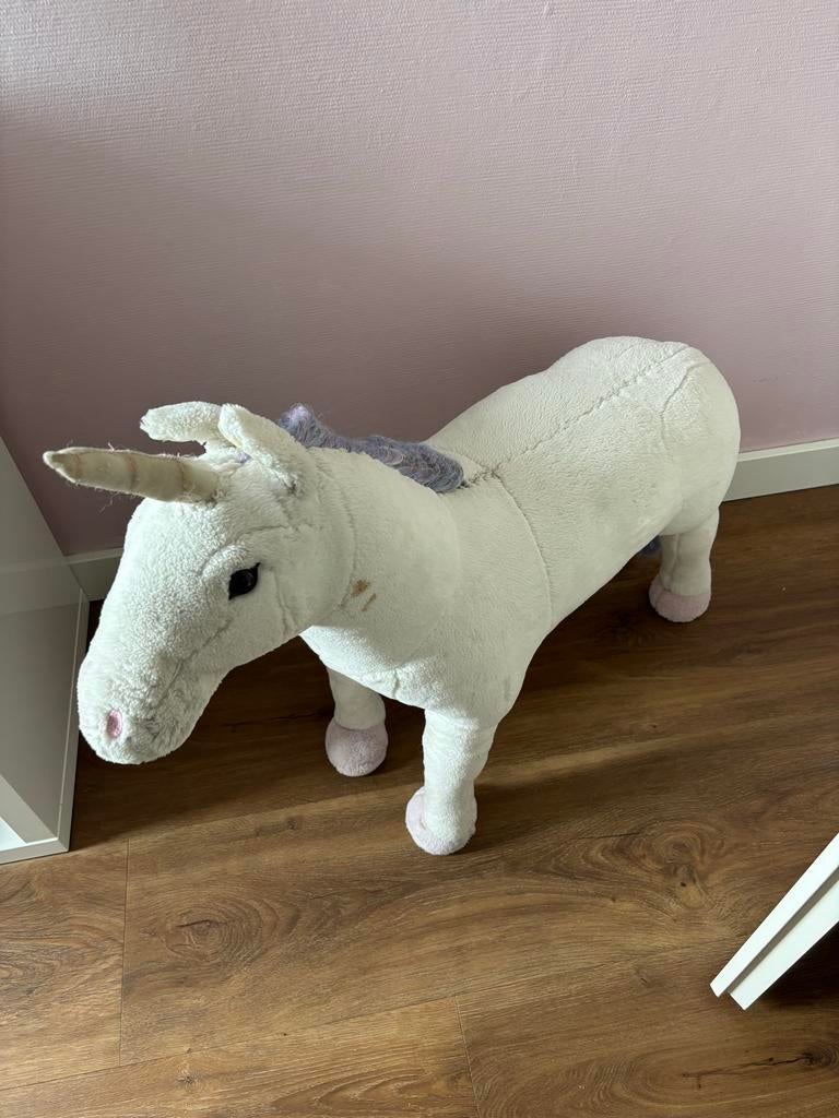 Grote witte eenhoorn knuffel, Kinderen en Baby's, Speelgoed | Knuffels en Pluche, Ophalen, Eenhoorn, Zo goed als nieuw, Middelgroot (20 tot 80 cm)