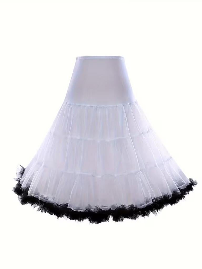 Rockabilly petticoat tutu wit, Maat 38/40 (M), Verzenden, Wit, Nieuw