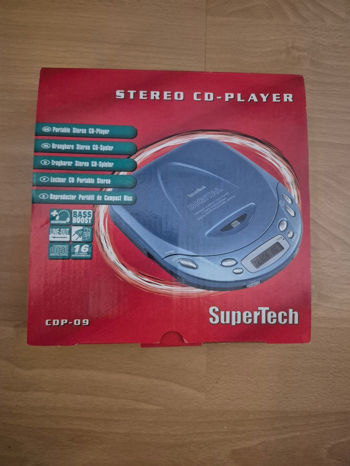 SuperTech CDP-09 Draagbare Stereo CD-speler - Nieuw in doos, Ophalen of Verzenden, Nieuw, Overige merken, Draagbaar