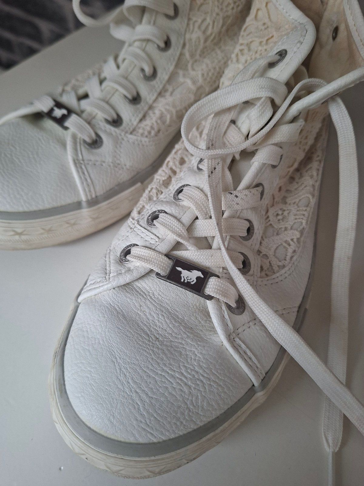 mustang maat:39, Ophalen, Wit, Mustang, Sneakers of Gympen