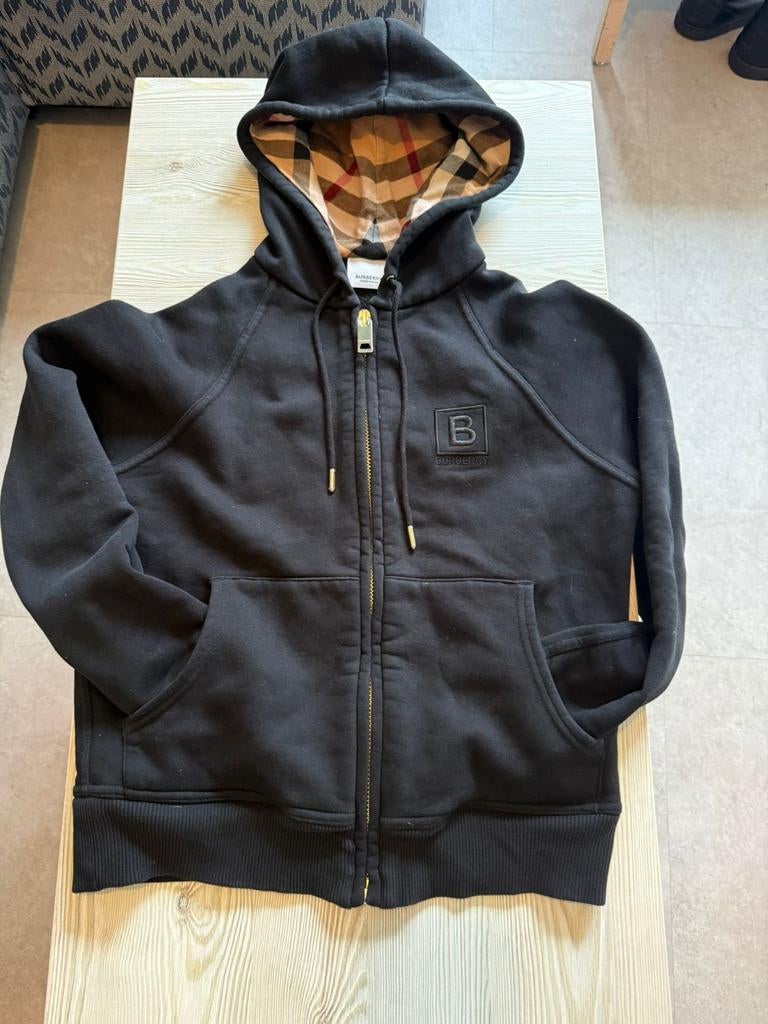 Burberry Zwarte Hoodie Maat s, Kleding | Heren, Truien en Vesten, Maat 48/50 (M), Zwart, Ophalen of Verzenden, Zo goed als nieuw