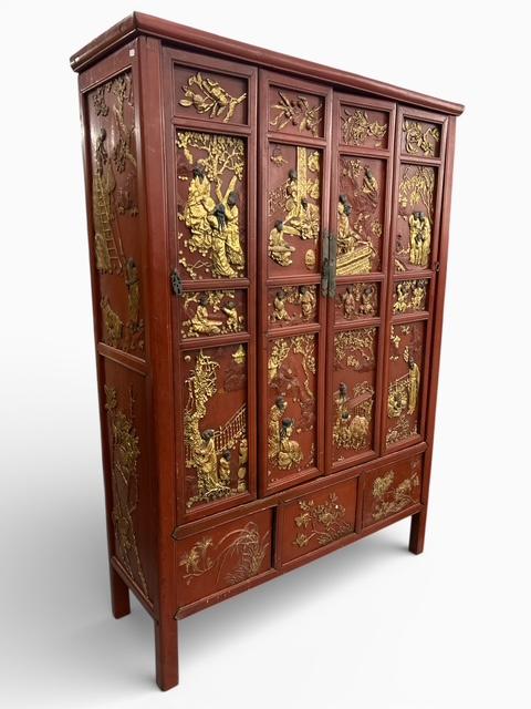 Antieke Chinese kledingkast kabinet kast Qing-dynastie  9773, Ophalen