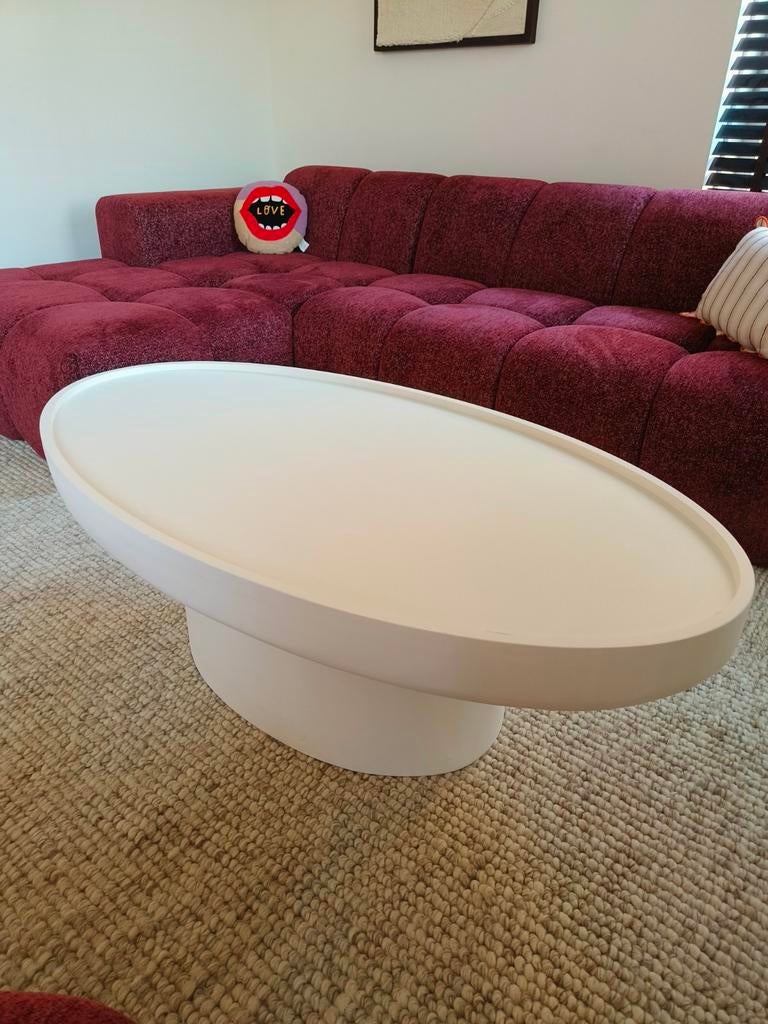 Salontafel - 120cm - betoncire ovaal, Ophalen, Nieuw