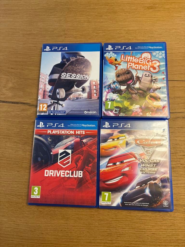 PS4 Games Bundel: Session, Little Big Planet,Cars,Driveclub, Online, Gebruikt, 1 speler, Ophalen of Verzenden