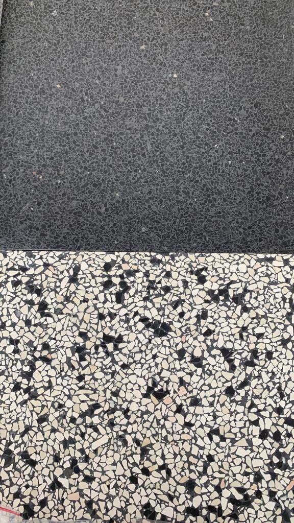Terrazzo tegels zwart Ecostone Ebano 40x40 granito plinten, 40 tot 60 cm, 40 tot 60 cm, Nieuw, Ophalen of Verzenden