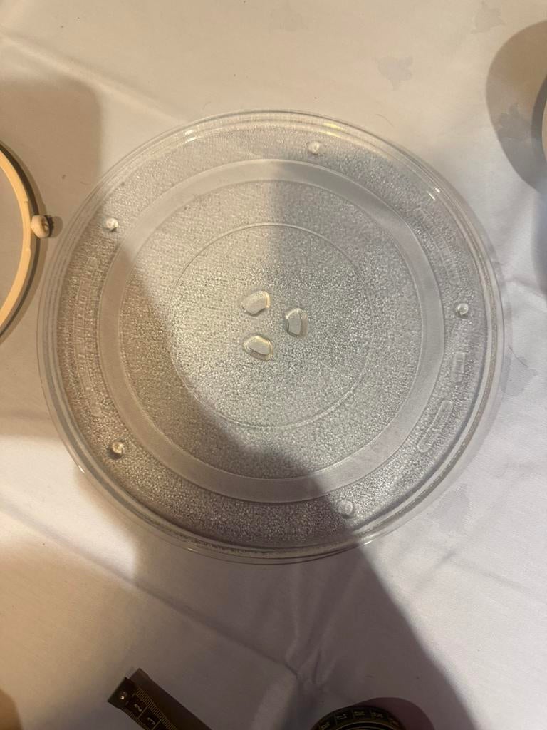 Magnetron glasplaat met ring 28/cm, Ophalen, Gebruikt, Rond, Glas