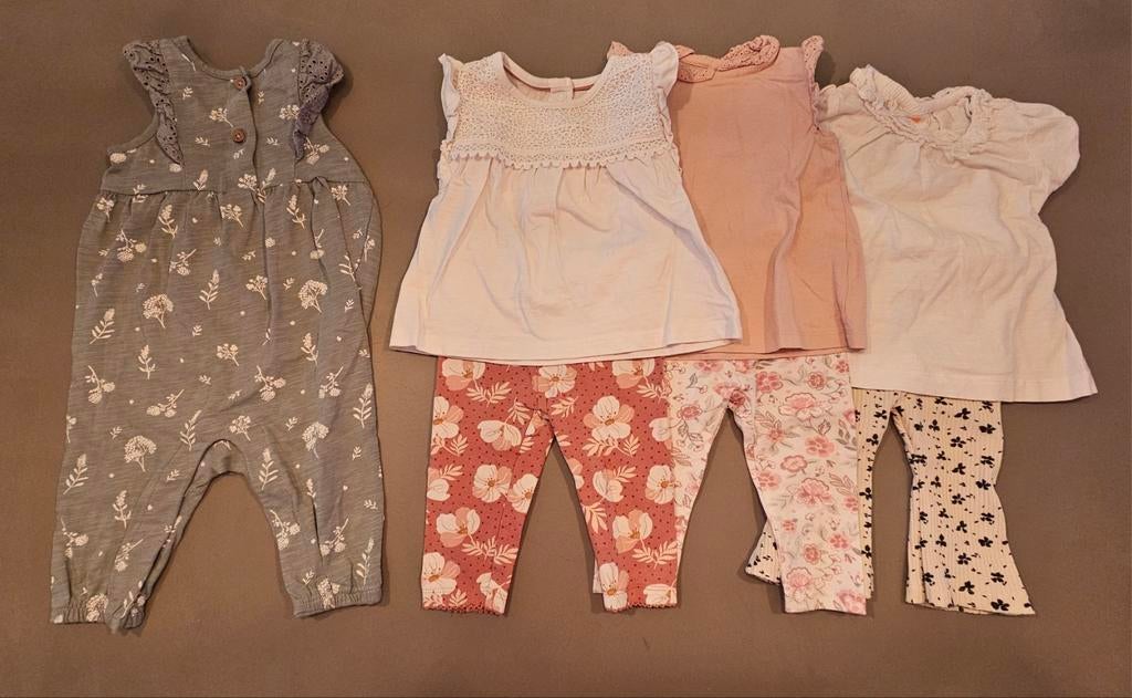 Zak meisjeskleding mt 68 C&A, Dirkje, Zara, Hema oa. 15 sets, Kinderen en Baby's, Ophalen, Gebruikt, Meisje