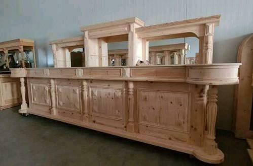 Grand Café Bar 500 cm  Massief Grenenhout | Horeca | Mancave, Huis en Inrichting, Ophalen, Nieuw