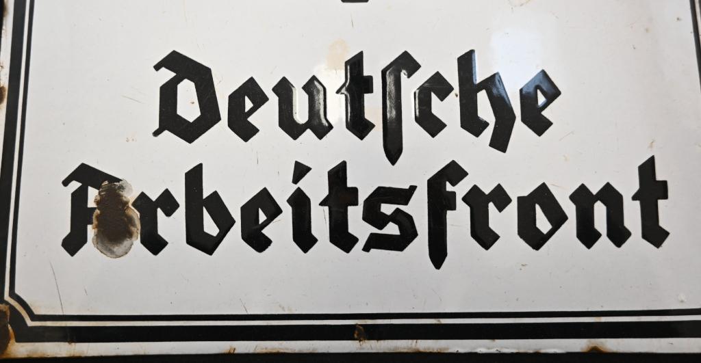 Emaille bord van het Deutsche Arbeitsfront (50x50), Verzenden, Landmacht, Duitsland, Overige typen