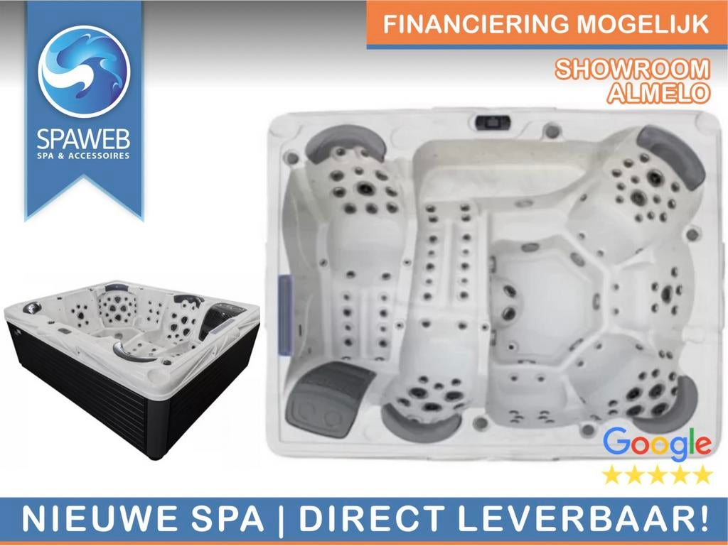 Jacuzzi nieuw 7 pers met 2 ligplekken €14.995,-, Ophalen of Verzenden, Nieuw, Trap, Vast