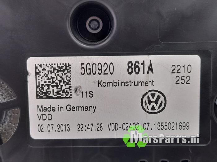 Kilometerteller KM van een Volkswagen Golf, Auto-onderdelen, Gebruikt, -, Volkswagen, -