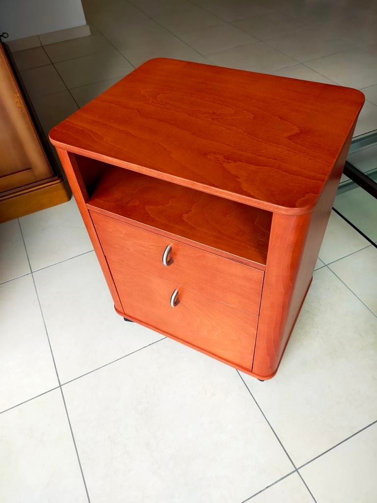 Nachtkastje Auping Auronde. Kleur licht kersen, Ophalen, Zo goed als nieuw, Minder dan 45 cm