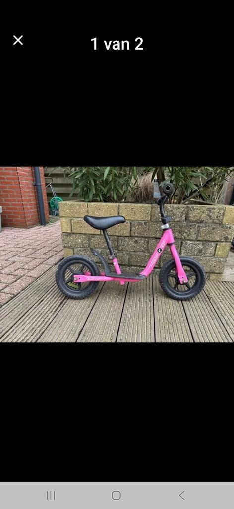 Loop fiets 2x roze, Ophalen of Verzenden, Zo goed als nieuw, Loopfiets