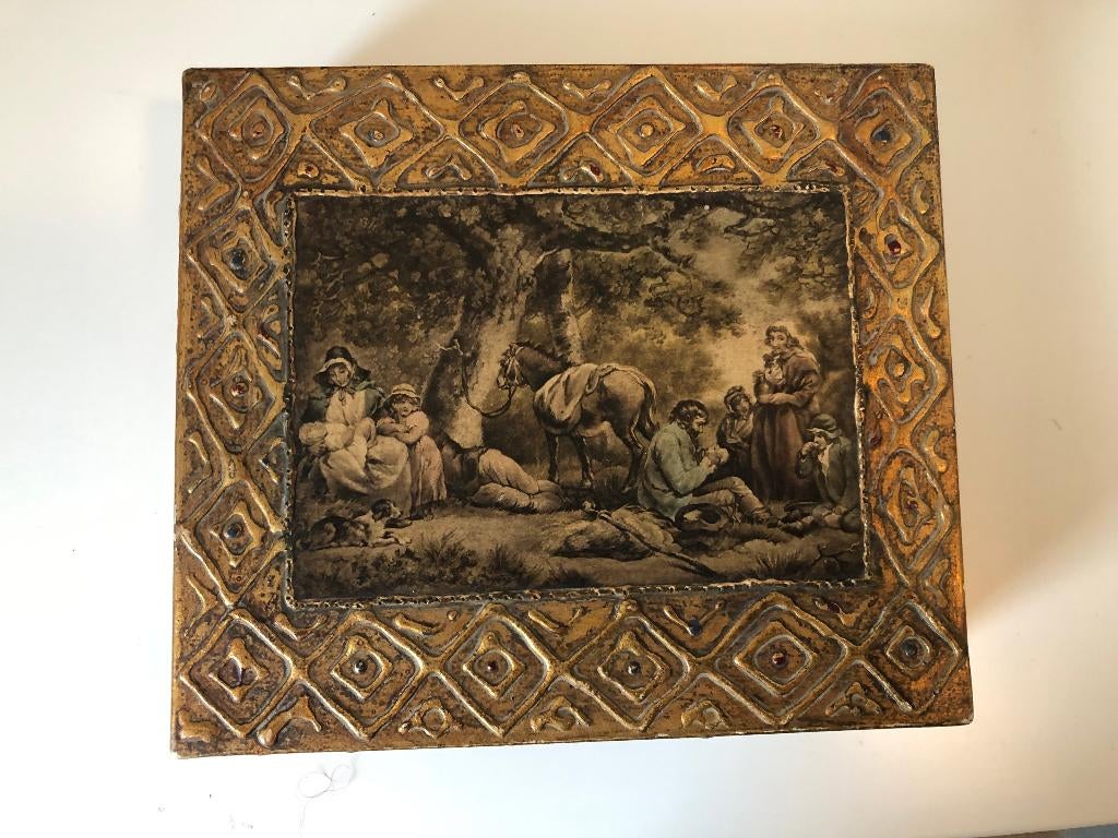 oud doosje met afbeelding George Morland, Antiek en Kunst, Ophalen of Verzenden