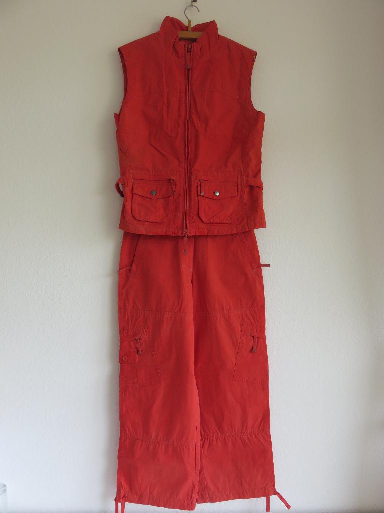Human Nature oranje outdoor broek XS en bodywarmer jasje M, Ophalen of Verzenden, Zo goed als nieuw, Kleding