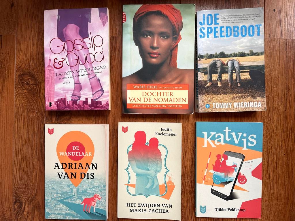 6 diverse boeken voor volwassenen., Ophalen of Verzenden, Gelezen